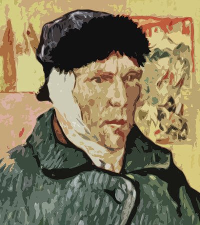 Vincent Van Gogh, with bandaged ear by English School